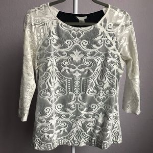 black and white blouse